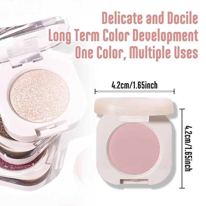 Matte Eyeshadow Palette Makeup for Green Blue Eyes, Matte Nude Pink eyeshadow For Women, Holographic Multichrome Cream Iridescent Single Monochrome Eye Shadow Makeup