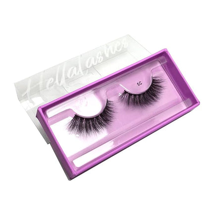 KARA BEAUTY Style L1 Hellalashes 8D Faux Mink Lashes Lightweight Synthetic Fiber in 8 Dimensional Layers SC - Playful, Voluminous & Wispy, 1 Pair