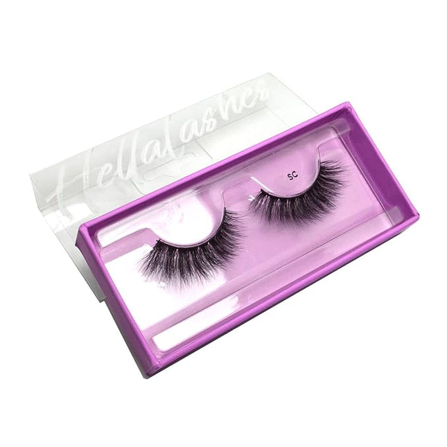 KARA BEAUTY Style L1 Hellalashes 8D Faux Mink Lashes Lightweight Synthetic Fiber in 8 Dimensional Layers SC - Playful, Voluminous & Wispy, 1 Pair
