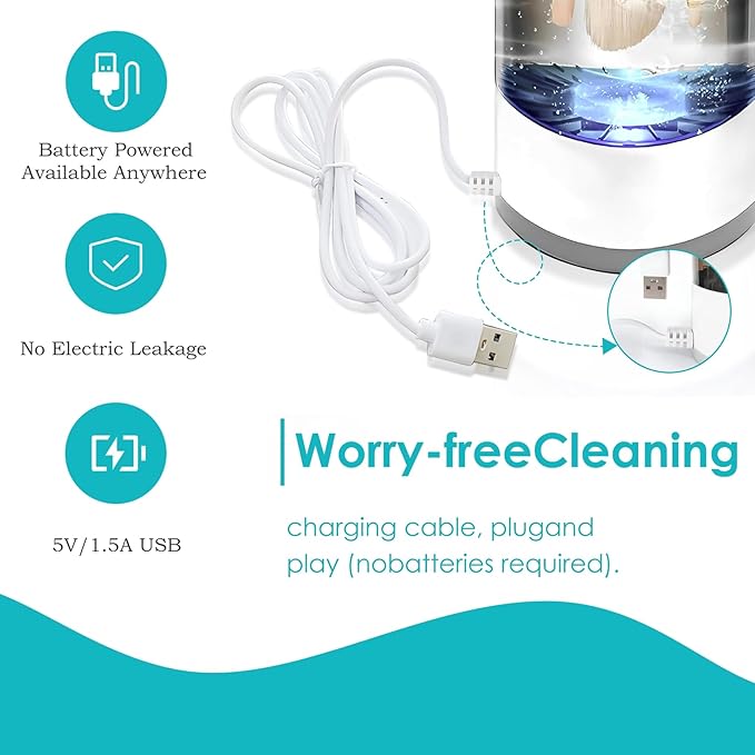 Electric Makeup Brush Cleaner - Quick and Efficient Deep Cleaning for All Brush Types，Automatic Cosmetic Brush Cleaner Makeup Brush with Brush Clean Mat，Beauty Tool for Women Travel