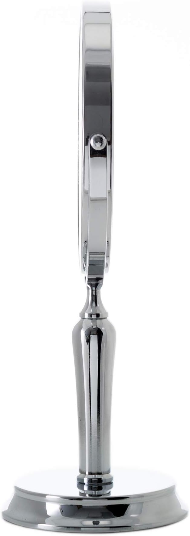 Zadro Anaheim 8.75” Round Non-Lighted Makeup Mirror 5X 1X Magnifying Makeup Mirrors Rotating Head Makeup Mirror for Desk