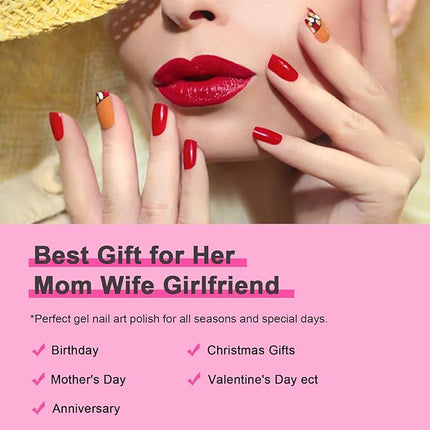 GOICC Nail Art Polish Set Gel Liner Kit For Nail Design Polish Paint For Nail 12 Colors Black White Gel Nail Polish Soak off Curing Requires 8ml with Thin Nail Art Brush