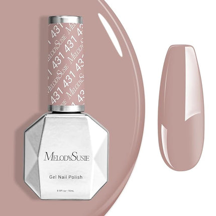 MelodySusie Nude Gel Nail Polish,0.5fl oz Pink Nails Soak Off UV LED Neutral Nude Gel Polish Gift for Women Nail Art Manicure Salon DIY Nail Design Decoration at Home-431-A2409
