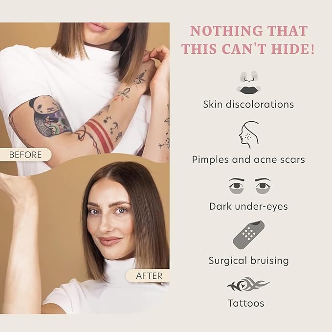 Dermacol - Full Coverage Matte Foundation with SPF 30, Waterproof Foundation for Oily Skin, Acne, & Under Eye Bags, Long-Lasting Makeup, 30g - Shade 224