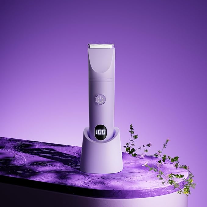 Bikini Trimmer for Women, 3 in 1 Electric Razors for Women - Cordless Body Shaver for Trip - IPX7 Waterproof with LED Display, Ceramic Blade, Rechargeable Lady Trimmer for Underarm Body Leg Face