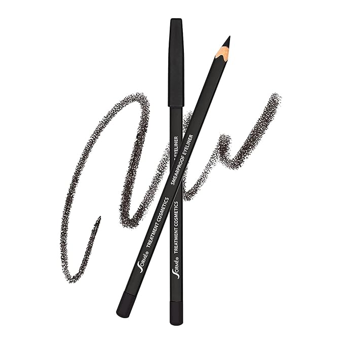 Sorme Treatment Cosmetics Smearproof Eyeliner 0.16oz | Long Lasting Black Waterproof Eyeliner Pencil | Smudge-Proof Waterline Eyeliner | Cruelty-Free and Gentle Pencil Eyeliner