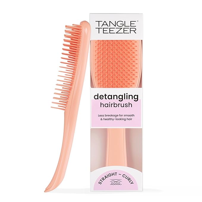 Tangle Teezer Ultimate Detangler Brush for Wet & Dry Hair, Eliminates Knots & Reduces Breakage for All Hair Types, Amazon Exclusive Apricot