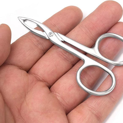 2 Pieces Tweezers Scissor Handle Straight Tip Scissor Shaped Eyebrows Tweezers for Hair Plucker Remover Facial Hair Eyebrows Care (Silver and Black)