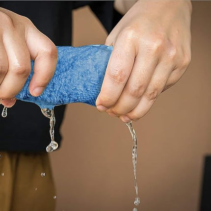 Softolle 100% Cotton Washcloths 24 Pack (12x12 Inches) Soft, Highly Absorbent Washcloth, Face Towels, Wash Cloths for Face, Ring Spun, Bulk Pack (Sky Blue)