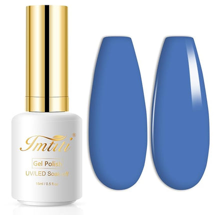 Imtiti Gel Nail Polish - Cornflower Blue, 15ml Soak Off Manicure Art for Salon or DIY at Home - Nail Lamp Design Decoration Gift for Women, 0.5 Fluid Ounces