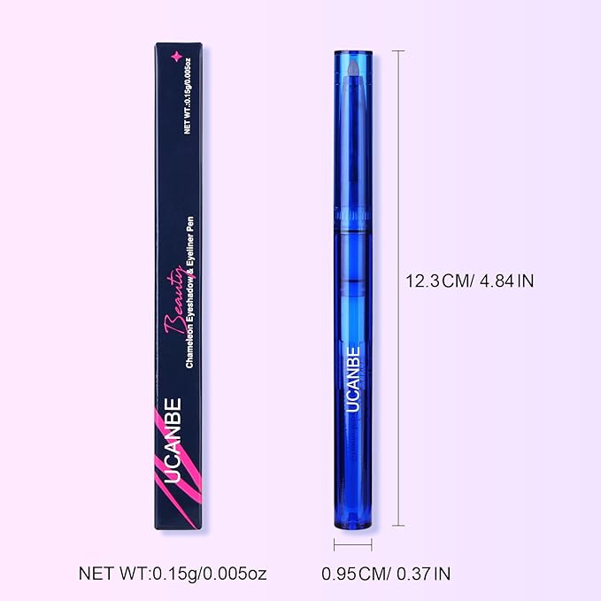 UCANBE Chameleon Eyeshadow & Eyeliner Gel Pencil-Multichrome Shifting Colors Metallic Glitter Eye Makeup,Waterproof Long-Lasting Smudge-Proof Multi-Dimensional Color (Periwinkle Blue to Deep Amethyst)