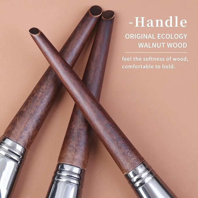 Deluxe Natural Goat Hair Makeup Brush Set with Case, Luxury ENZO KEN Cosmetic Brushes Makeup Set, Natural Makeup Brushes, Natural Bristle Makeup Brushes, Natural Hair Makeup Brushes Set Professional.