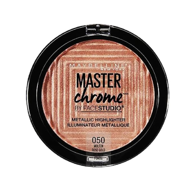 Maybelline New York Facestudio Master Chrome Metallic Highlighter Makeup, Molten Rose Gold, 0.24 oz.