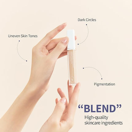 HEVEBLUE Penta Berry Panthenol Repair Concealer 17-21 VANILLA - Lightweight, Full Coverage Dark Circles, Acne&Blemishes, Vegan, Sensitive Skin, Korean Makeup, Non-clogging Pores