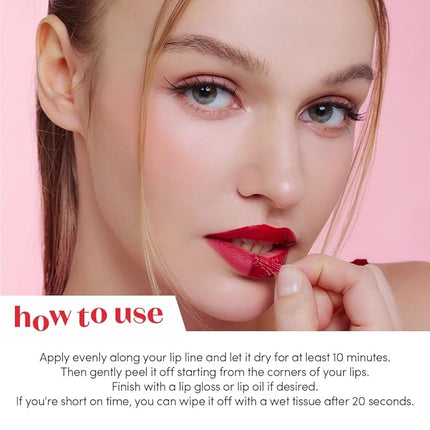 ETUDE Dear Darling Peel Off Lip Stain (Cacao Shell) – Teen girl gifts, Hydrating Hydrogel Tint, Fruity scent, Long Lasting & Waterproof, High Pigment, Easy Peel Off, All‑Day Color Lip Tattoo