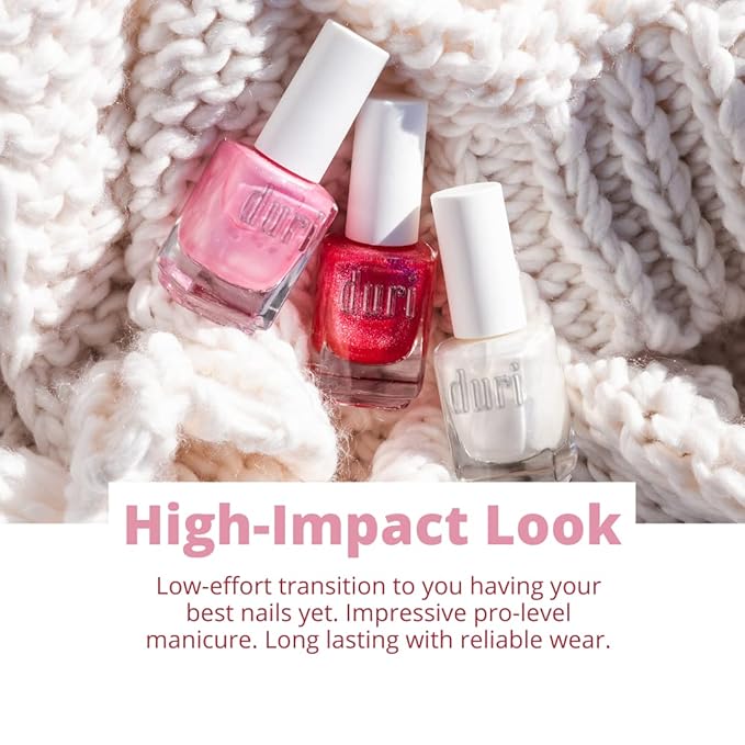 duri Nail Polish, 539 Path Of Light, Rose Gold Metalic, Semi Sheer Coverage, Glossy Finish, Fast Drying, Vegan, Gluten Free, 0.45 Fl Oz