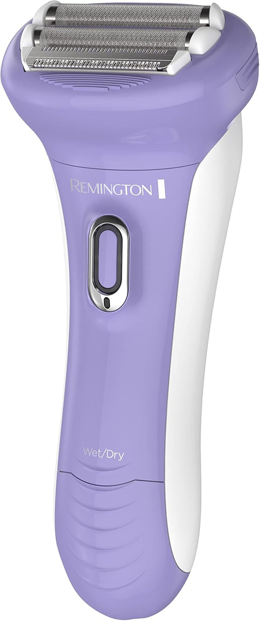 Remington Smooth & Silky Electric Shaver for Women, 4-Blade Smooth Glide Foil Shaver and Bikini Trimmer with Almond Oil Strip, Shave Wet or Dry