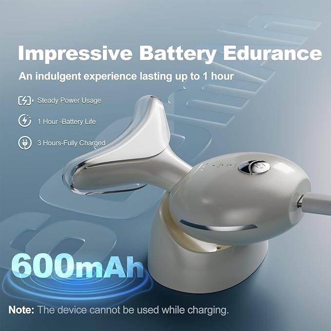 7 in 1 Facial Massager Tool, Red - Light Therapy for face and Neck, face Lift Device Portable, face sculptin with 7 Color, Neck Massager for Double - Chin - Reducer.