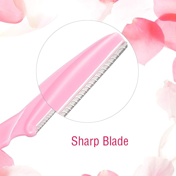 Boao 96 Pieces Eyebrow Razor Eyebrow Trimmer Shavers Dermaplaning Tool Face Razors for Women with Precision Cover