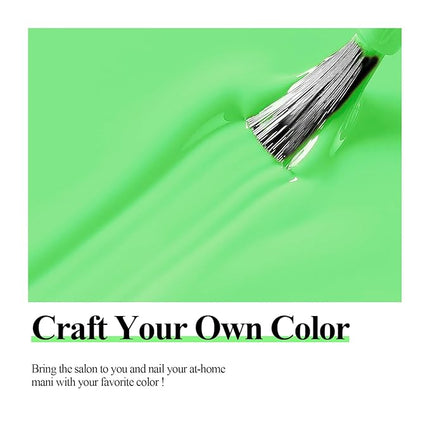 Imtiti Gel Nail Polish, 1Pcs 15ml Green Color Gel Polish Soak Off LED Nail Polish Gel Nail Art Design Manicure Salon DIY at Home Holiday Gift