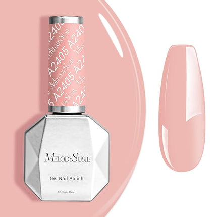 MelodySusie 15ML Pink Gel Nail Polish,Nails Soak Off UV LED Gray Pink Gel Polish Gift for Women Nail Art Manicure Salon DIY Nail Design Decoration at Home-A2405