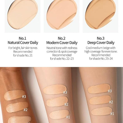 Beaudiani Mesh Glow Cushion Foundation Dewy Korean Cushion with Gemstone Complex & Skincare Benefits (12g) (#2 Modern Cover Daily (Shade #22-23))