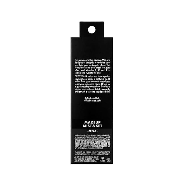 e.l.f. Makeup Mist & Set - Small, Lightweight, Long Lasting, All-Day Wear, Revitalizes, Refreshes, Hydrates, Soothes, Infused with Aloe, Green Tea and Cucumber, 2.02 Fl Oz
