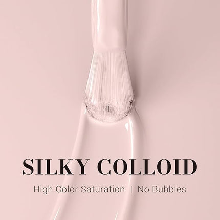 MelodySusie 0.5fl oz Nude Pink Gel Nail Polish, Nails Soak Off UV LED Light Rose Pink Nude Gel Polish Gift for Women Nail Art Manicure Salon DIY Nail Design Decoration at Home-093-A2407