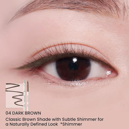 CLIO Sharp So Simple Waterproof Pencil Liner, Eye Pencil, Rich Hyper-Pigmented Color, Smooth Creamy Application, Long-Wearing Matte Finish (4 Colors) (04 DARK BROWN)