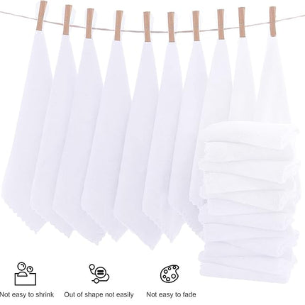 MOONQUEEN Ultra Soft Premium Washcloths Set - 12 x 12 inches - 72 Pack - Quick Drying - Highly Absorbent Coral Velvet Bathroom Wash Clothes (White)