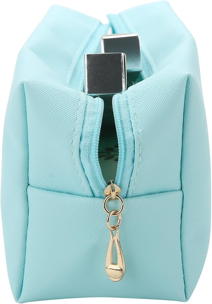 Bridesmaid Proposal Gifts Letter Cosmetic makeup bag bulk for Wedding Party Favors Bachelorette party decorations Toiletry Organizer Bag Makeup Case Gift (8, Blue)