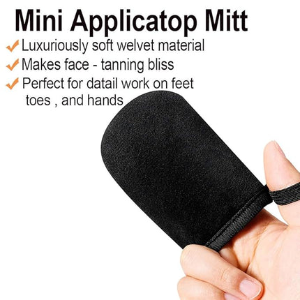 Self Tanning Mitt Set Includes Self Tanner Mitt Mini Tanning Glove Treatment Details Exfoliating Glove Self Tanner Back Applicator with Handles for Even, Streak-Free Glow