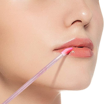 G2PLUS 300PCS Lip Brushes, Crystal Disposable Lip Brushes, Glitter Lip Gloss Applicators, Lipstick Gloss Wands Applicator Makeup Tool Kits for Lipstick and Lip Gloss (Pink)