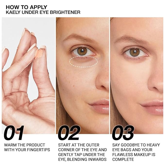 evpct 2Pcs under Eye Corrector Brightener Concealers for Older Women Dark Circles, under Eye Cream Pot Concealer Full Coverage Peach Color Corrector Makeup, Nourishing Waterproof Natural, 07&10