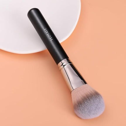 TEOYALL Setting Powder Brush, Ultra Plush Fluffy Synthetic Bristles Makeup Buffing Brush for All-Over Powder Application with Powder Bronzer Foundation