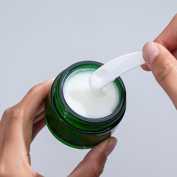 4PCS 1 oz Glass Container Jars with Lids, Small Empty Cosmetic Round Jar for Cream, Lotion (Green)