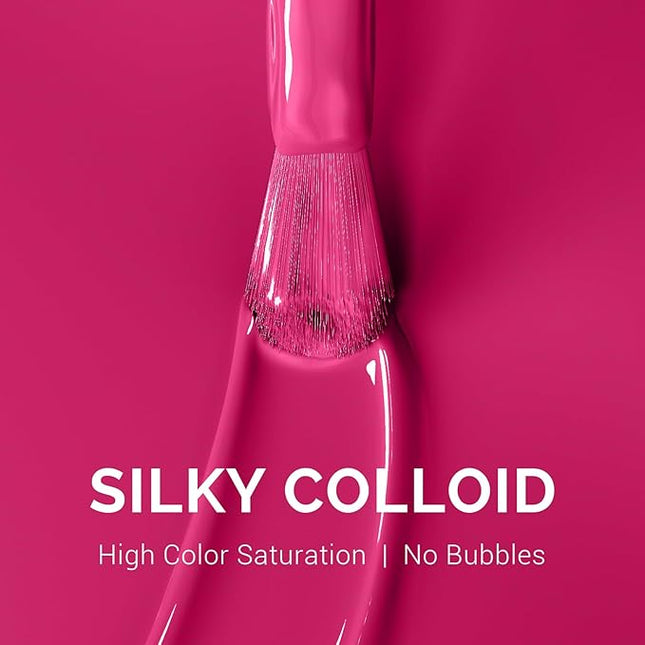 MelodySusie Jelly Purple Gel Nail Polish,0.5fl oz Soak Off UV LED Transparent Purple Red Gel Polish Nail Art Manicure Salon DIY Nail Design Decoration at Home Christmas Gift for Women-1652