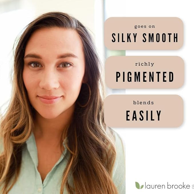 Lauren Brooke Cosmetiques Cream Eyeshadow | Natural Organic Eye Makeup, Richly Pigmented Creme Eyeshadow For Women (Dark Cocoa (Matte))