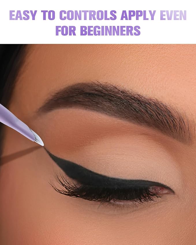 Eyeliner Brush, EIGSHOW Sickle Angled Gel Eyeliner Brush with Silver Ion Bristles, Ultra Thin Eye Makeup Brushes for Precise Eye Liner, Eyebrow (E865MP)