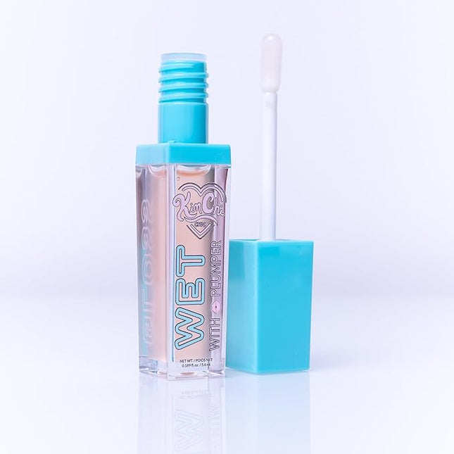 Kimchi Chic Beauty High Shine Wet Gloss Lip Plumping Lip Gloss, High Shine, Non-Sticky, Super Lightweight and Vegan Lip Gloss, Translucent Peach, 02 Atlanta, 5.6ml