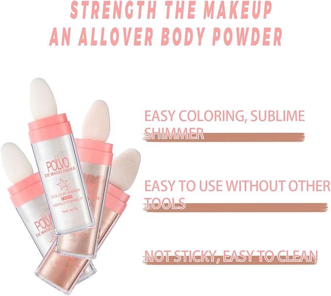 Hair and Body Glitter Powder, 2PCS Highlighter Glitter Makeup for Clothes, Festival Rave Prom Loose Sparkle Powder,Holographic Ultra Fine Resin Glitters for Crafts (Naked Pink+Champagne)