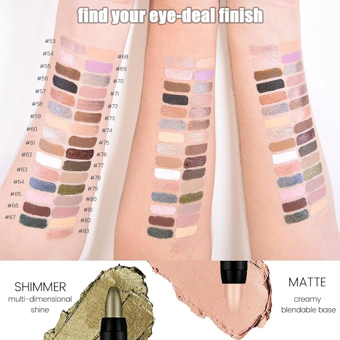 Sapphire Blue Shimmer Cream Eye Shadow Stick Makeup for Women, Blue Shimmer Eyeliner Pencil Eyeshadow Brightener Stick for Eyes, Waterproof Eyeshadow Applicator Blendable sombras para ojos 64