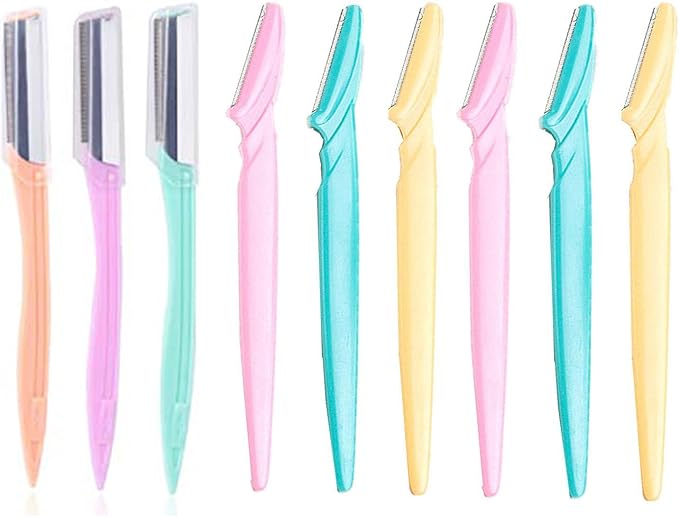 Eyebrow Razor 9 Pack, Precision Facial Hair Trimmer for Women, Eyebrow Shaper Facial Razor for Men