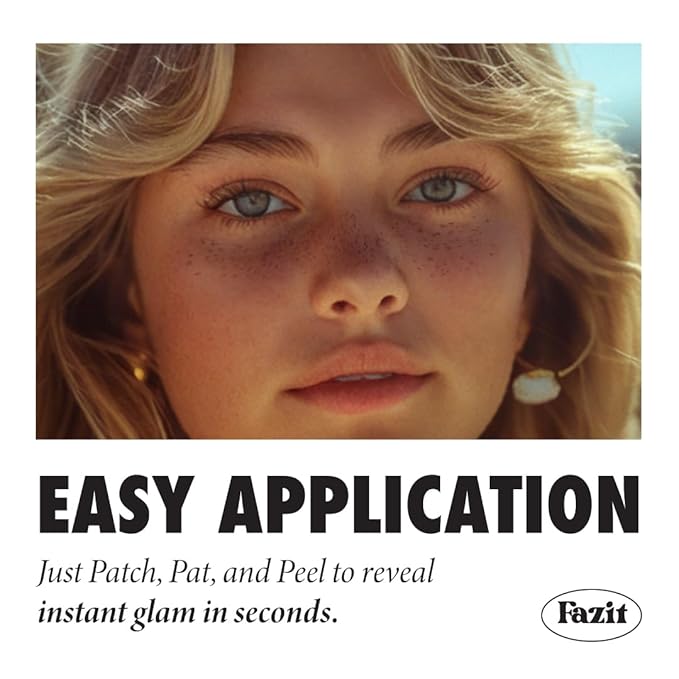 Fazit Makeup Patches - Face Makeup Patches - Beauty Face Makeup - Brown Fake Freckles - Waterproof Faux Freckles - Fazit Faux Freckle Patches - Temporary Face Freckles For Women - 6 count