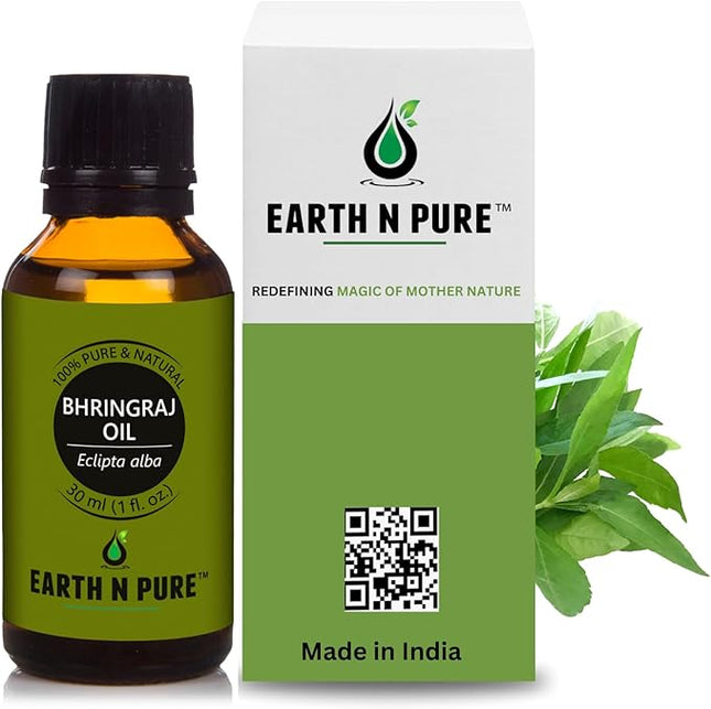 EARTH N PURE Bhringraj Oil Natural & Therapeutic Grade for Hair Growth 30 ml