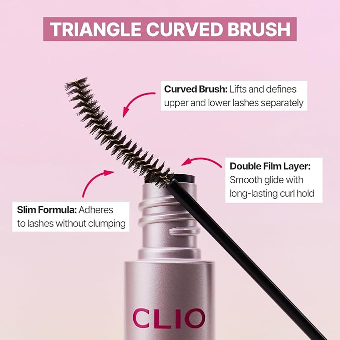 CLIO Kill Lash Superproof Mascara Fine, Waterproof Fixing Mascara, Natural Defining Look, Long-Lasting & Lengthening, Clump & Smudge-Free, for Sensitive Eyes, Korean Makeup Beauty (01 Vanilla Black)