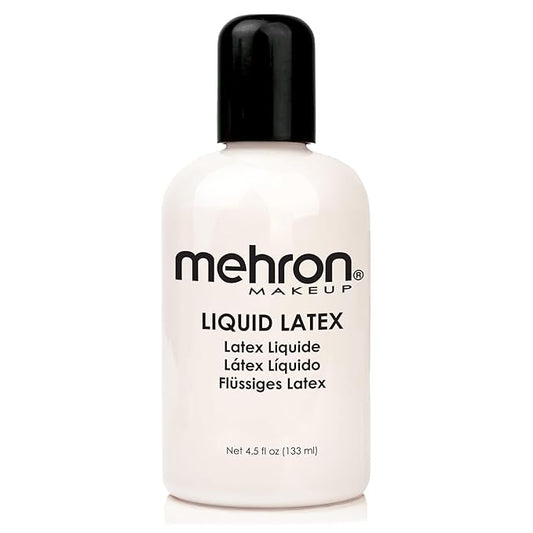 Mehron Makeup Liquid Latex | SFX | Halloween Latex Makeup | Glue for Skin | Prosthetic Glue 4.5 fl oz (133 ml) (Clear)