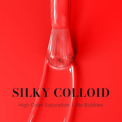 MelodySusie Neon Orange Gel Nail Polish,Red Orange Gel Polish Spring Summer Bright Color 224,Soak Off UV LED Nail Lamp Gift for Women Nail Art Manicure Salon DIY Nail Design at Home 0.5 Fl Oz-A2502