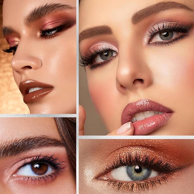 Folding Angle Scalloped Lash Brush, Mascara Fan Brush for Lashes Eyelash Separator Tool, Eye Makeup Fan Brushs Eyelash Comb for Upper Lower Eye Lash (5pcs)