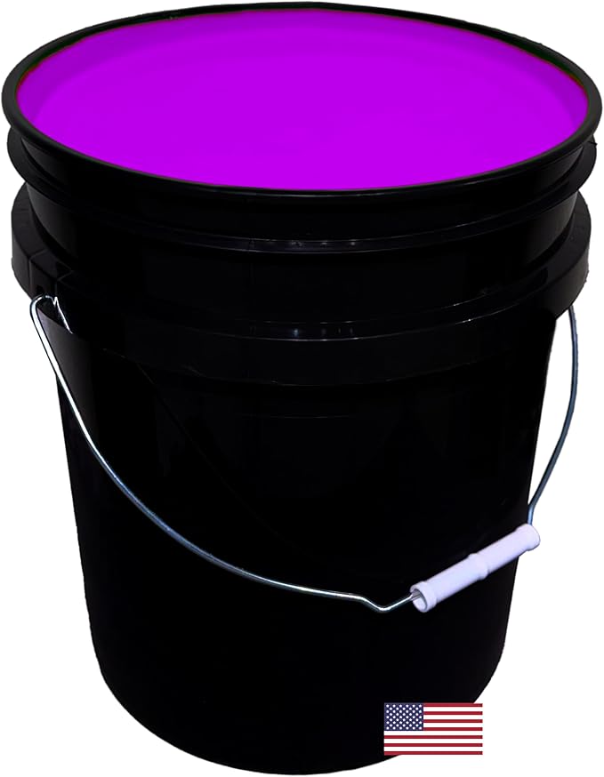 milo UV Neon Purple Washable Party Paint | 5 Gallon Bucket | Bulk Fluorescent Party Paint for Rave, Events, Concerts | Glows UV in Black Light | Made in USA | Safe for Skin, Washable, and Non Toxic